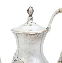 An American Silver Hand Hammered Silver Coffee Pot