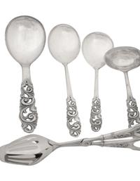 A Norwegian Silver Flatware Service