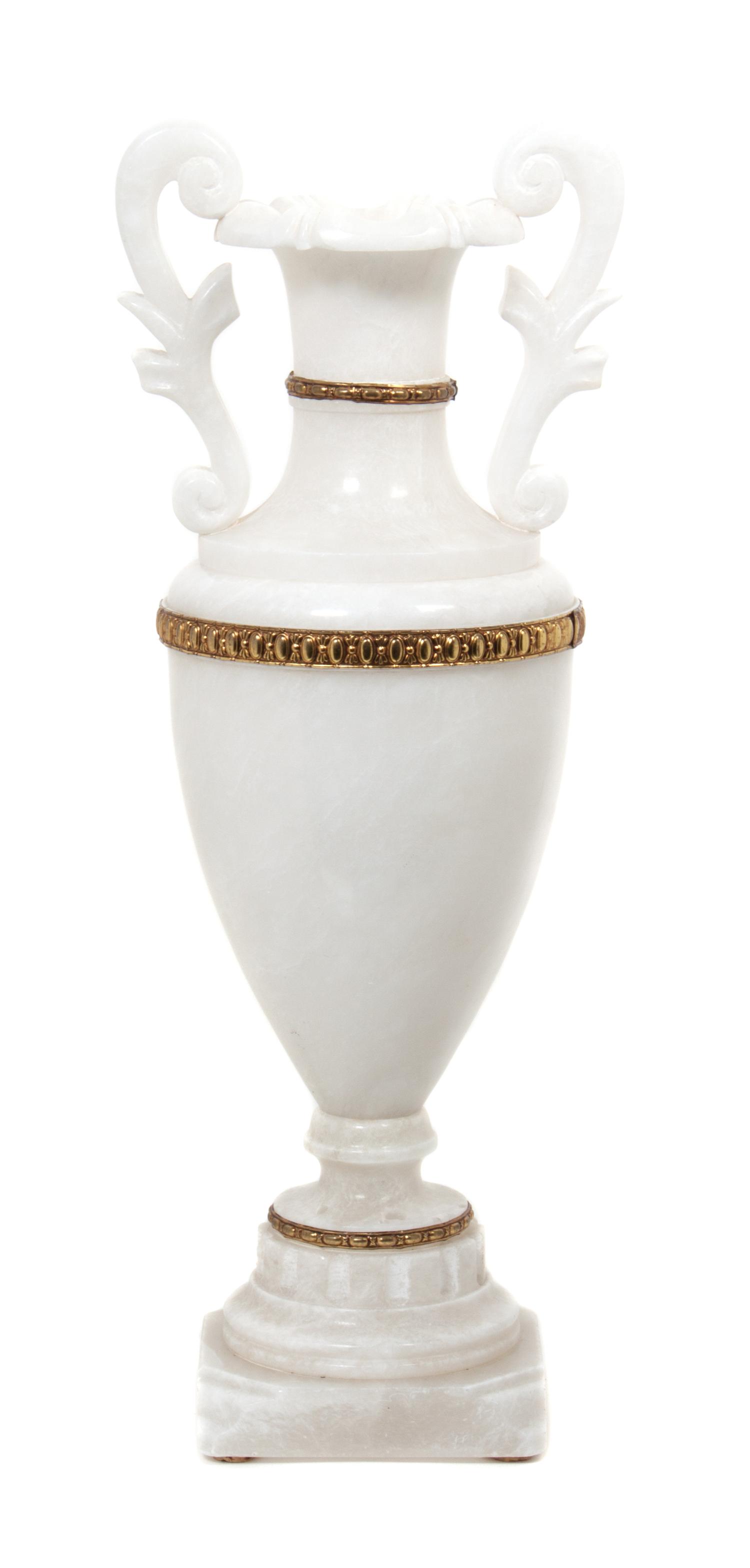 A Neoclassical Alabaster Table Lamp Height 21 1/4 inches. — SECOND HALF 20TH CENTURY