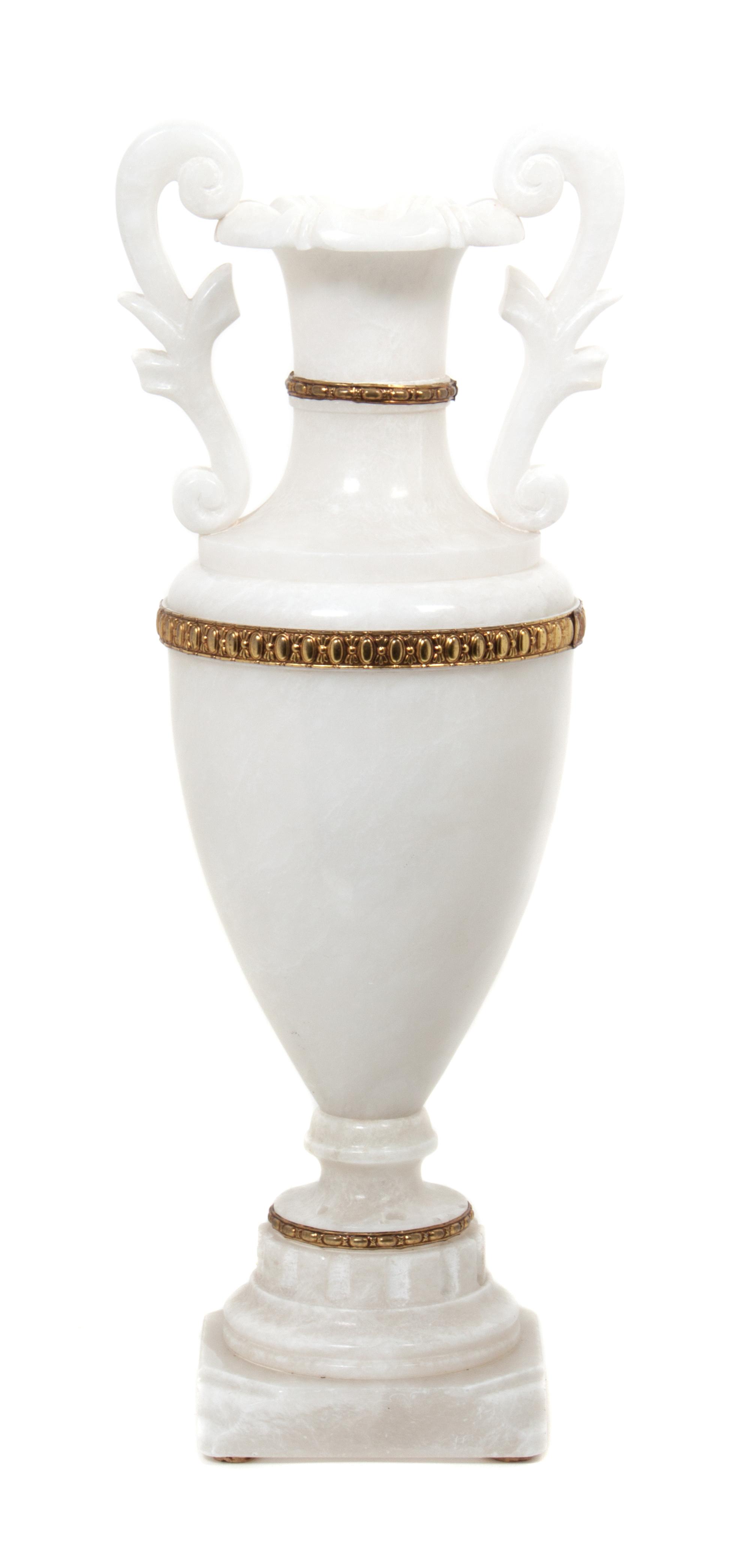 A Neoclassical Alabaster Table Lamp Height 21 1/4 inches. — SECOND HALF 20TH CENTURY