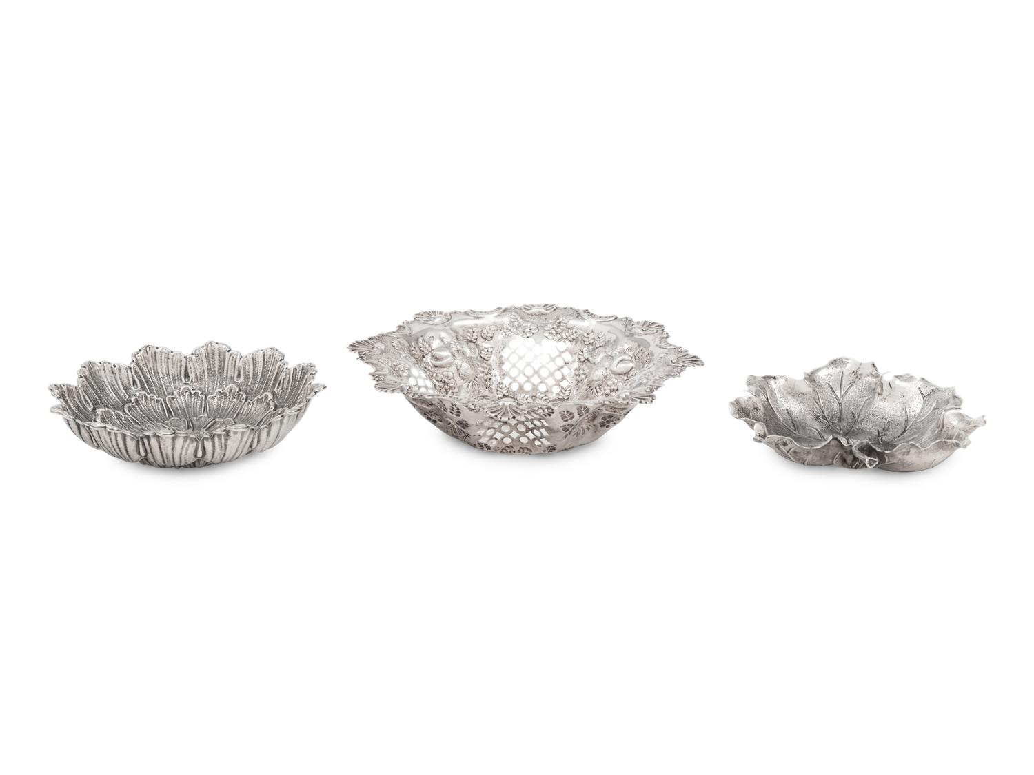 Two Buccellati Silver Bowls and Another Silver Bowl