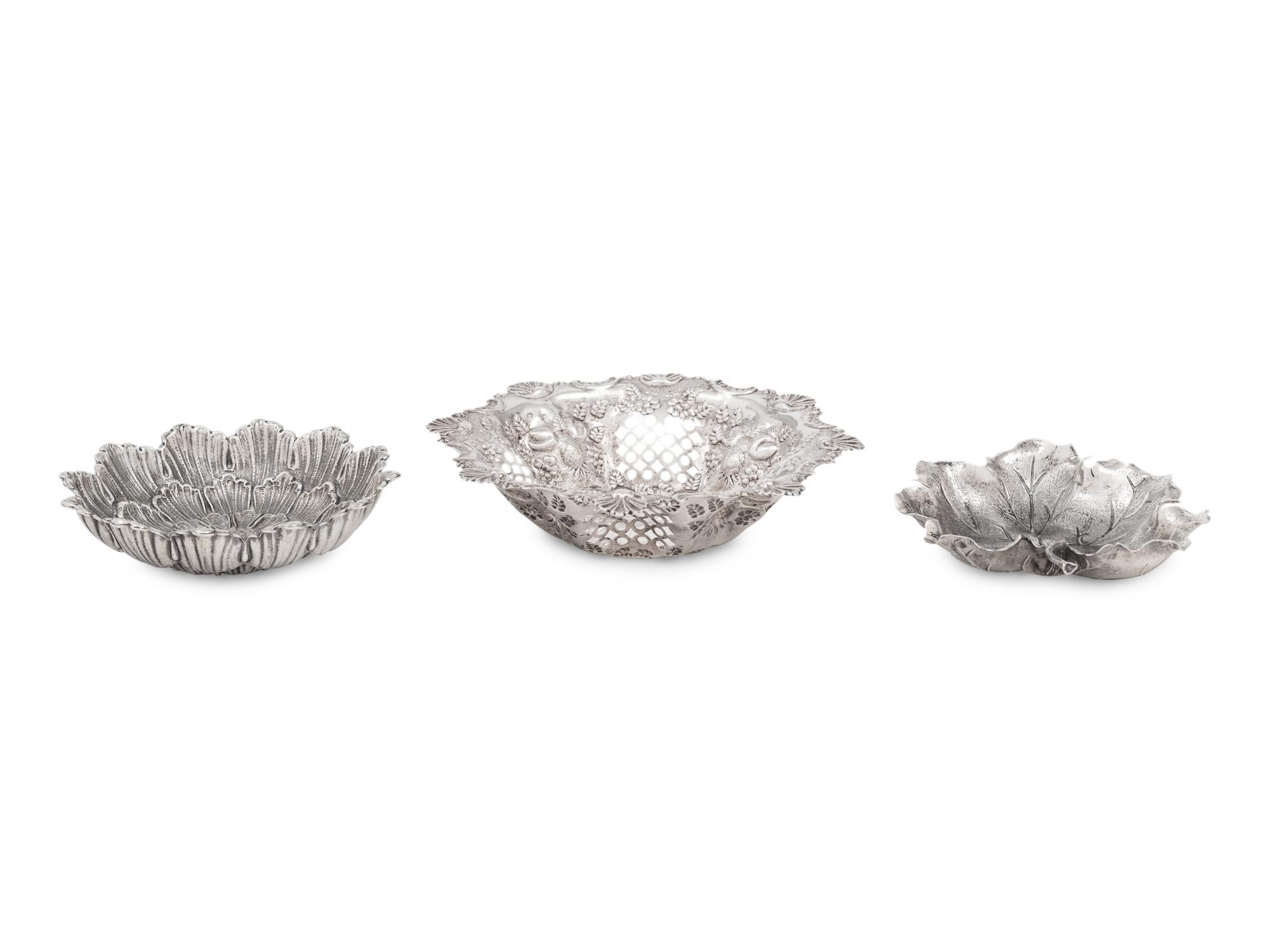 Two Buccellati Silver Bowls and Another Silver Bowl