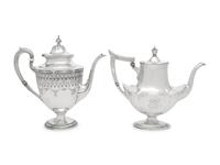 Two American Silver Coffee Pots