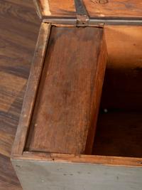 A Queen Anne Gray Painted One-Drawer Blanket Chest