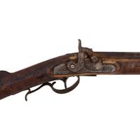 Full Stock Leman Percussion Rifle Showing Native American Use