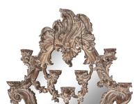 A George III Style Carved and Painted Overmantel Mirror
