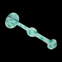 A Chinese Porcelain Imitating Jadeite Ruyi Scepter, Late Qing/Republic Period 晚清-民國 仿翡翠釉雲蝠雙喜紋瓷如意