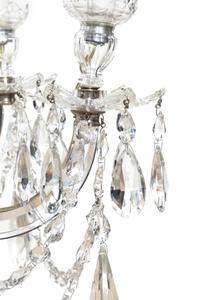 A Pair of George III Style Cut Glass Eight-Light Chandeliers
