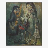 Jean Jansem (French/Armenian, 1920-2013) Grand-Mère, Mère, et Enfant