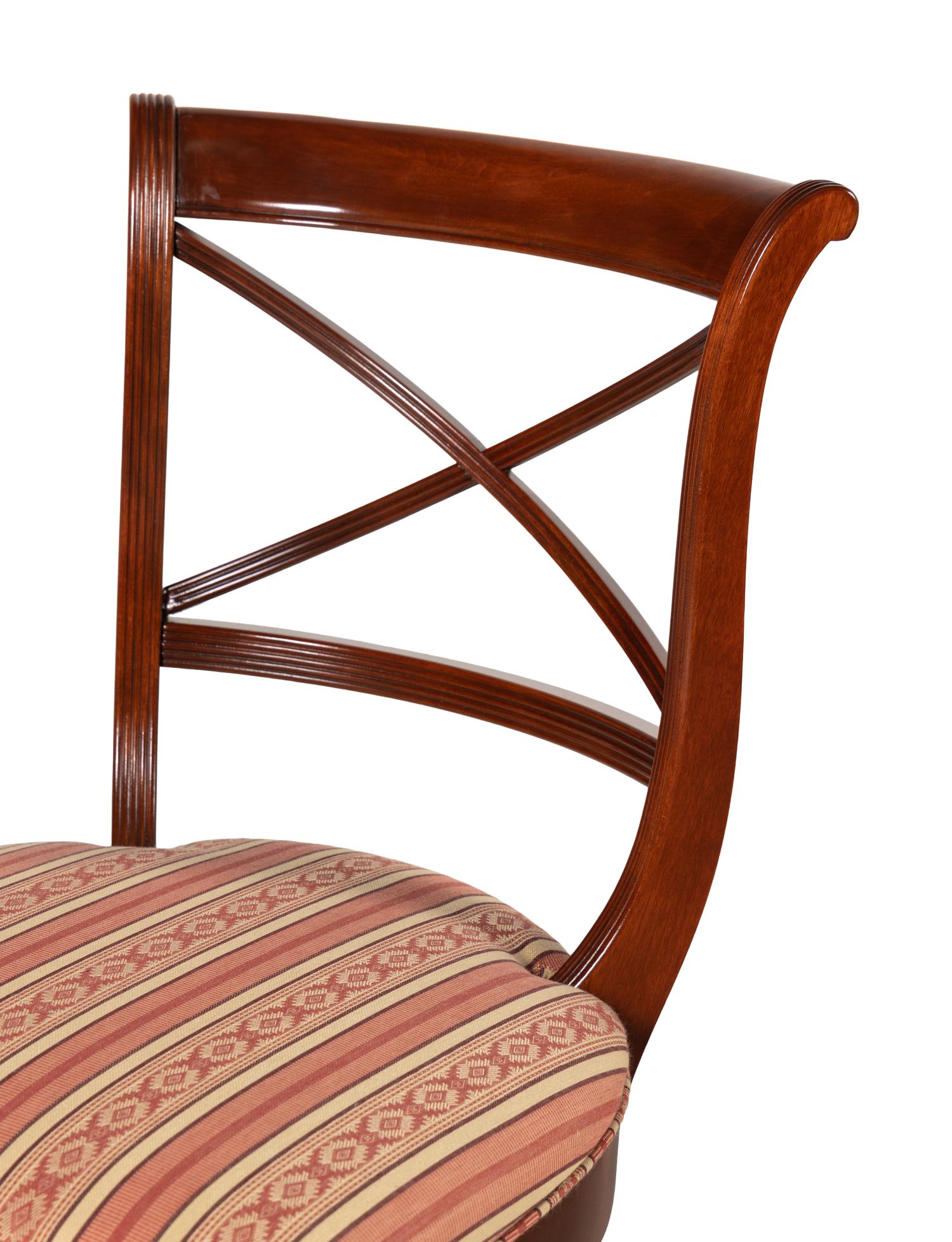 A Set of Six Regency Style Mahogany Dining Chairs