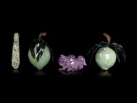 17 Chinese Jade and Hardstone Articles