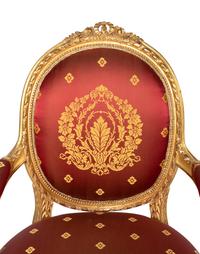 A Louis XVI Style Five-Piece Salon Suite