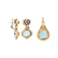 AMETHYST AND BLUE TOPAZ JEWELRY SET