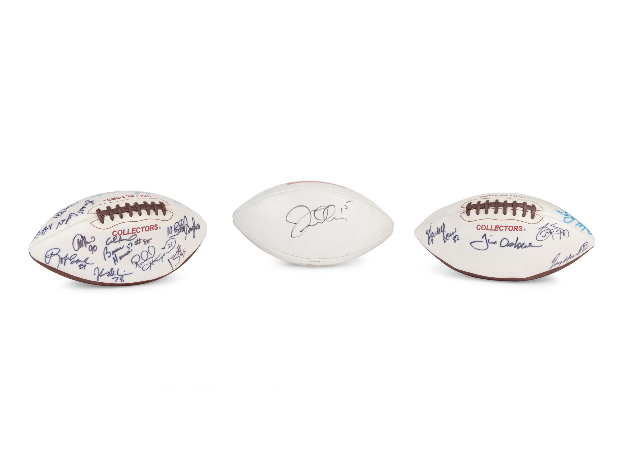 A Large Group of Chicago Bears Signed Autograph Items Including Dan Hampton and William Perry