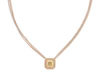 YELLOW AND PINK DIAMOND PENDANT NECKLACE