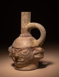 A Moche-Huari Four Headed Vessel