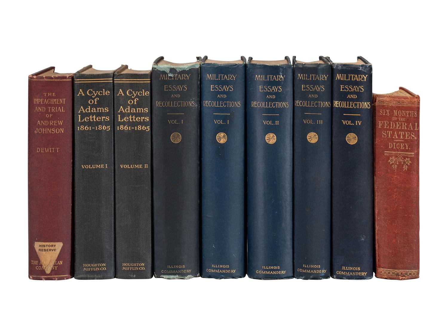 [CIVIL WAR]. Approx. 23 works by and about statesmen and military leaders and organizations.