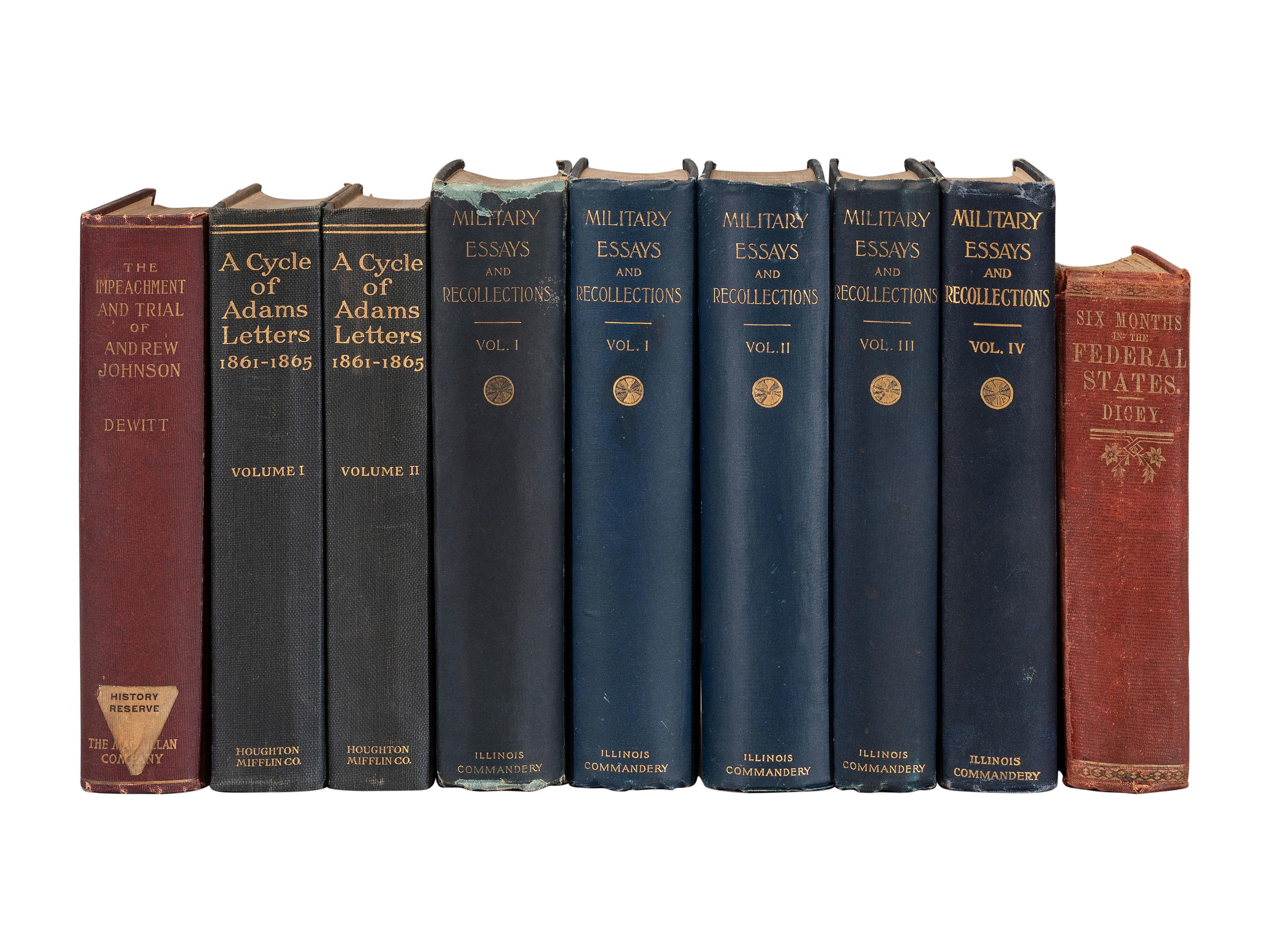 [CIVIL WAR]. Approx. 23 works by and about statesmen and military leaders and organizations.