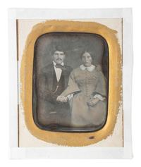 [EARLY PHOTOGRAPHY]. 8 likely European daguerreotype portraits of groups in passe partout mounts.