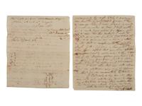 [WASHINGTON, George (1732-1799)] -- DANDRIDGE, Bartholomew Jr. (ca 1773-1802). A group of 4 retained copies of letters written by Bartholomew Dandridge, Jr. to President George Washington.