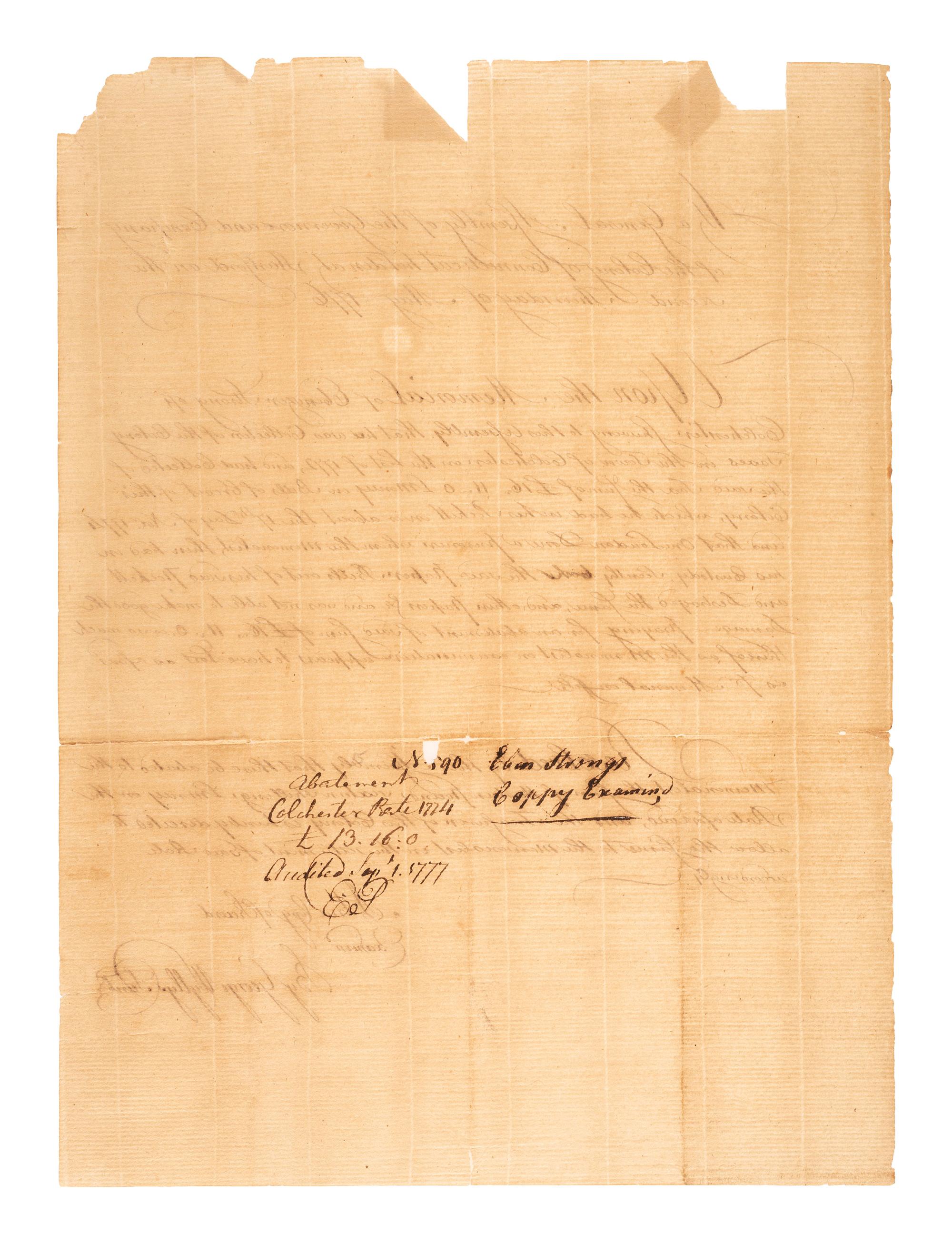 [REVOLUTIONARY WAR]. A group of documents related to Revolutionary War-era figures including signatures of Daniel Brodhead and O.H. Williams.