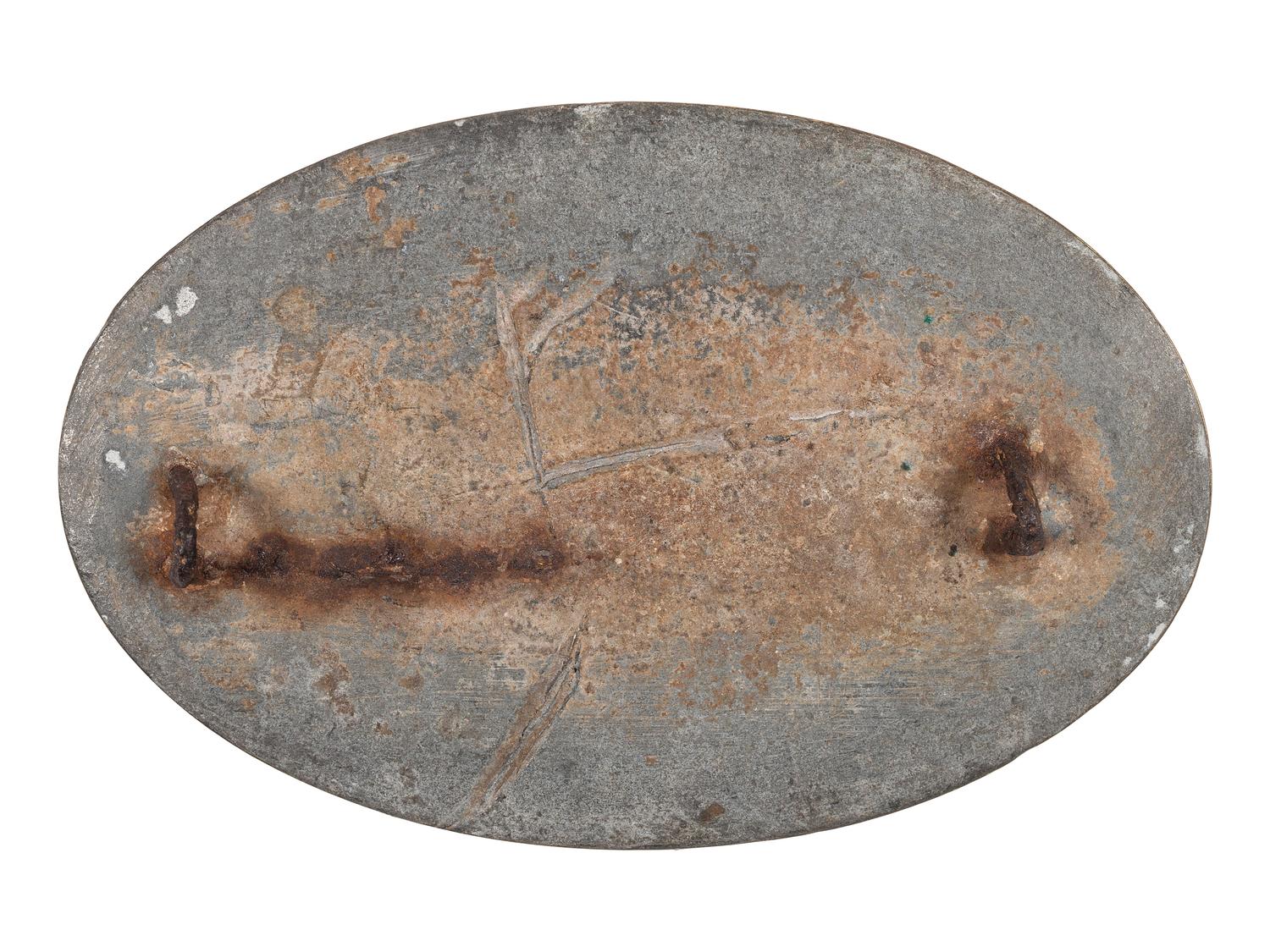 [CIVIL WAR]. Model 1839 "US" cartridge box plate.
