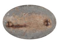 [CIVIL WAR]. Model 1839 "US" cartridge box plate.