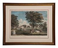 Four English Hand-Colored Landscape Engravings