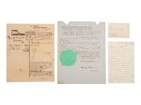 [ILLINOIS] Autographs and ephemera related to Illinois politicians and other influential figures.