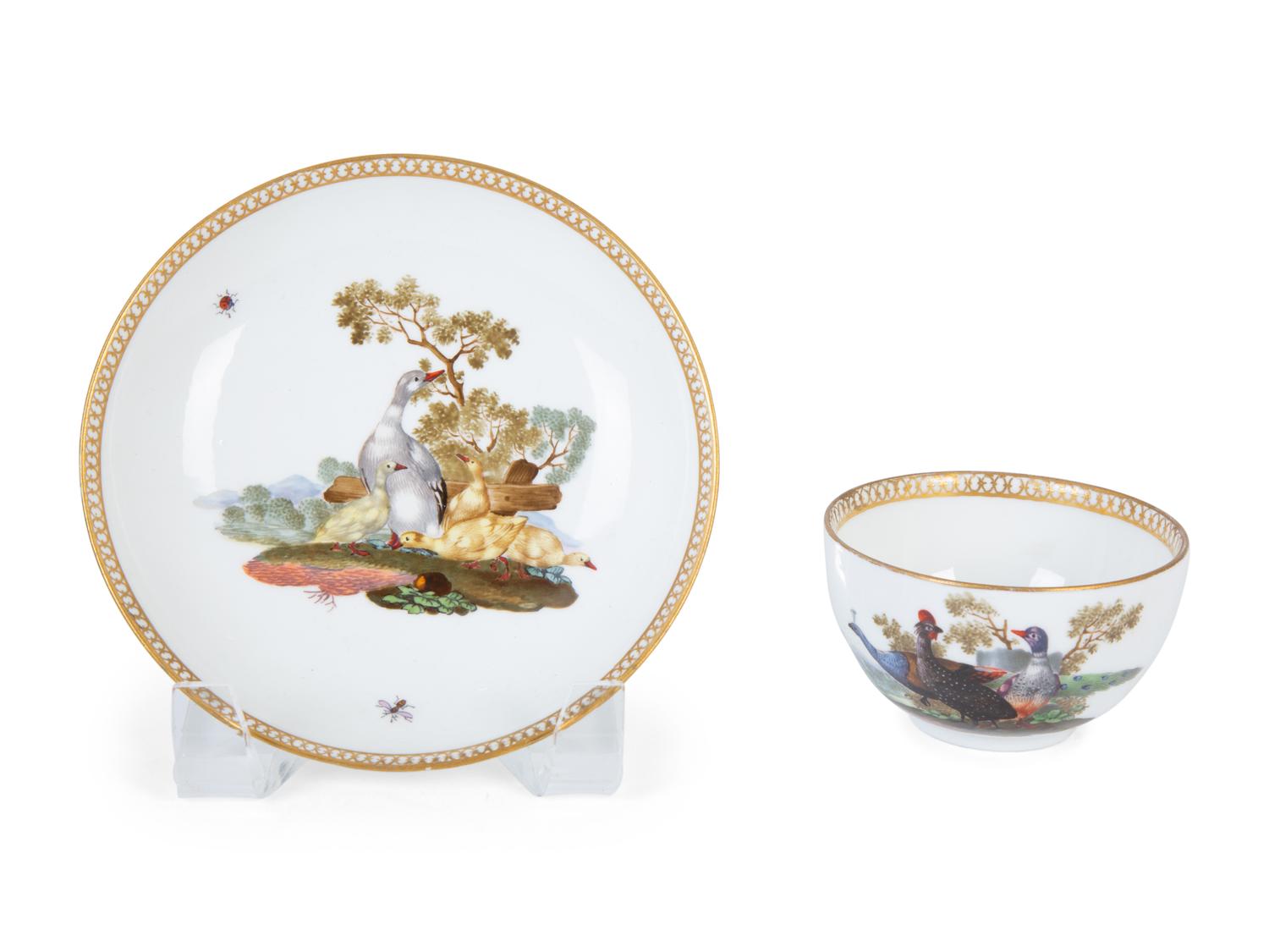 A Meissen Marcolini Period Porcelain Teacup and Undertray — 18TH CENTURY