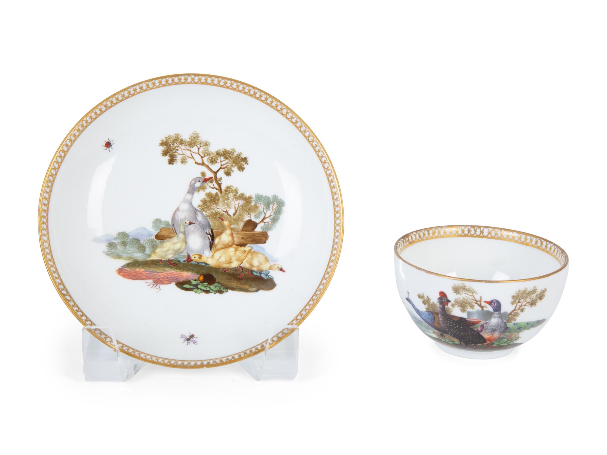 A Meissen Marcolini Period Porcelain Teacup and Undertray — 18TH CENTURY