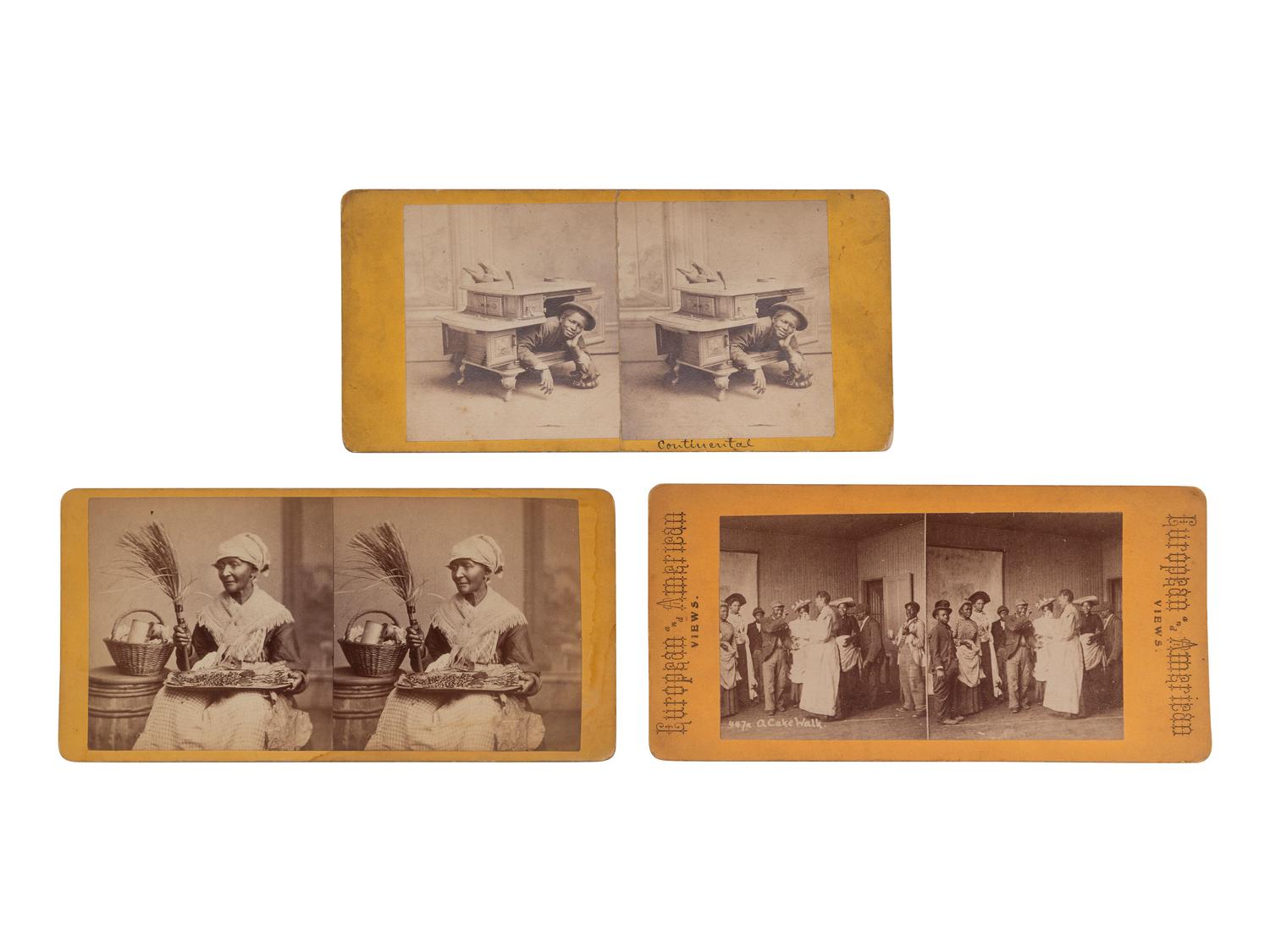 [African Americana] Group of 13 Stereoviews of African American Personalities, incl. Occupational Portraits