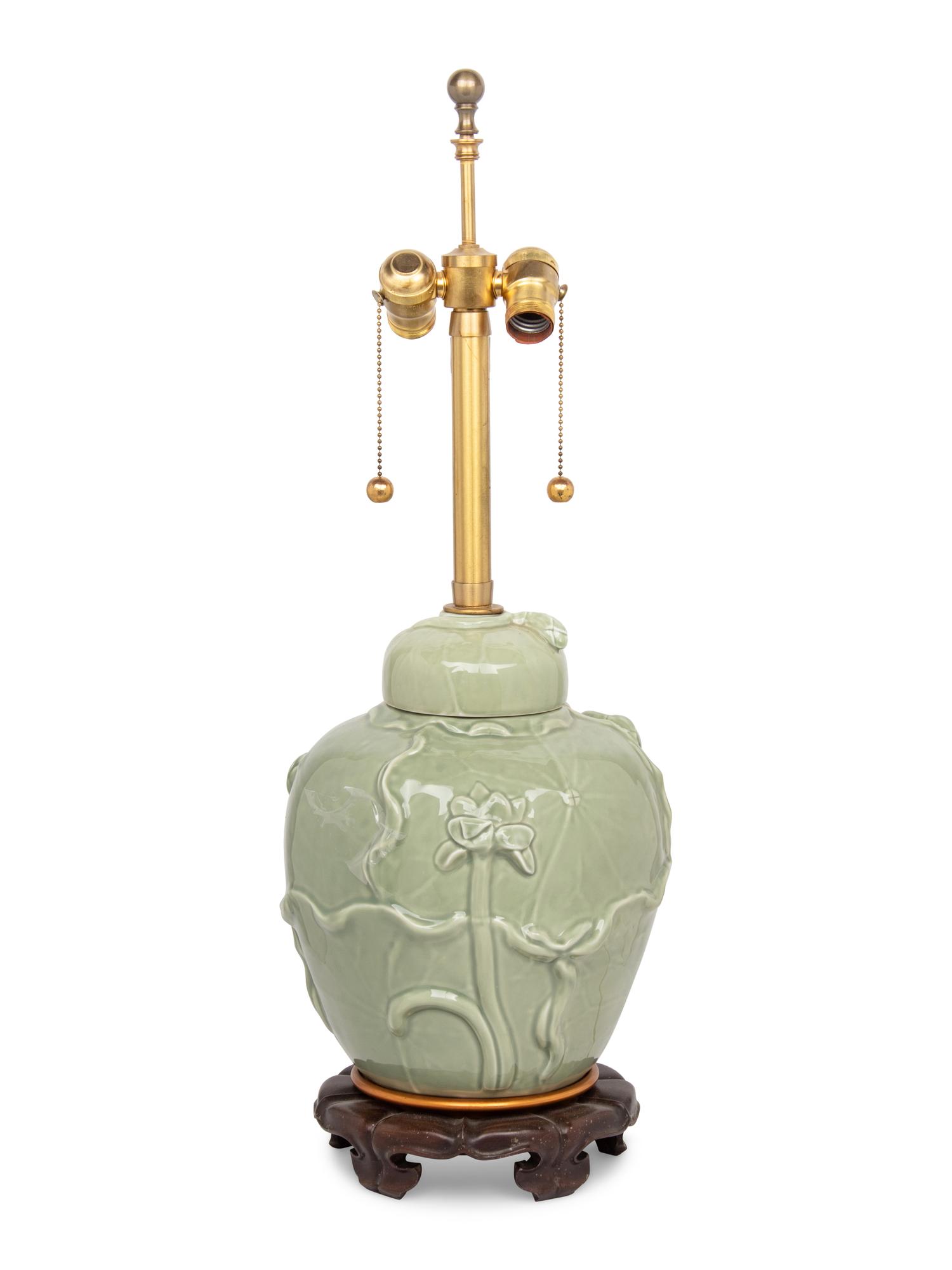 A Celadon Glazed Porcelain Jar
