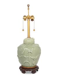 A Celadon Glazed Porcelain Jar