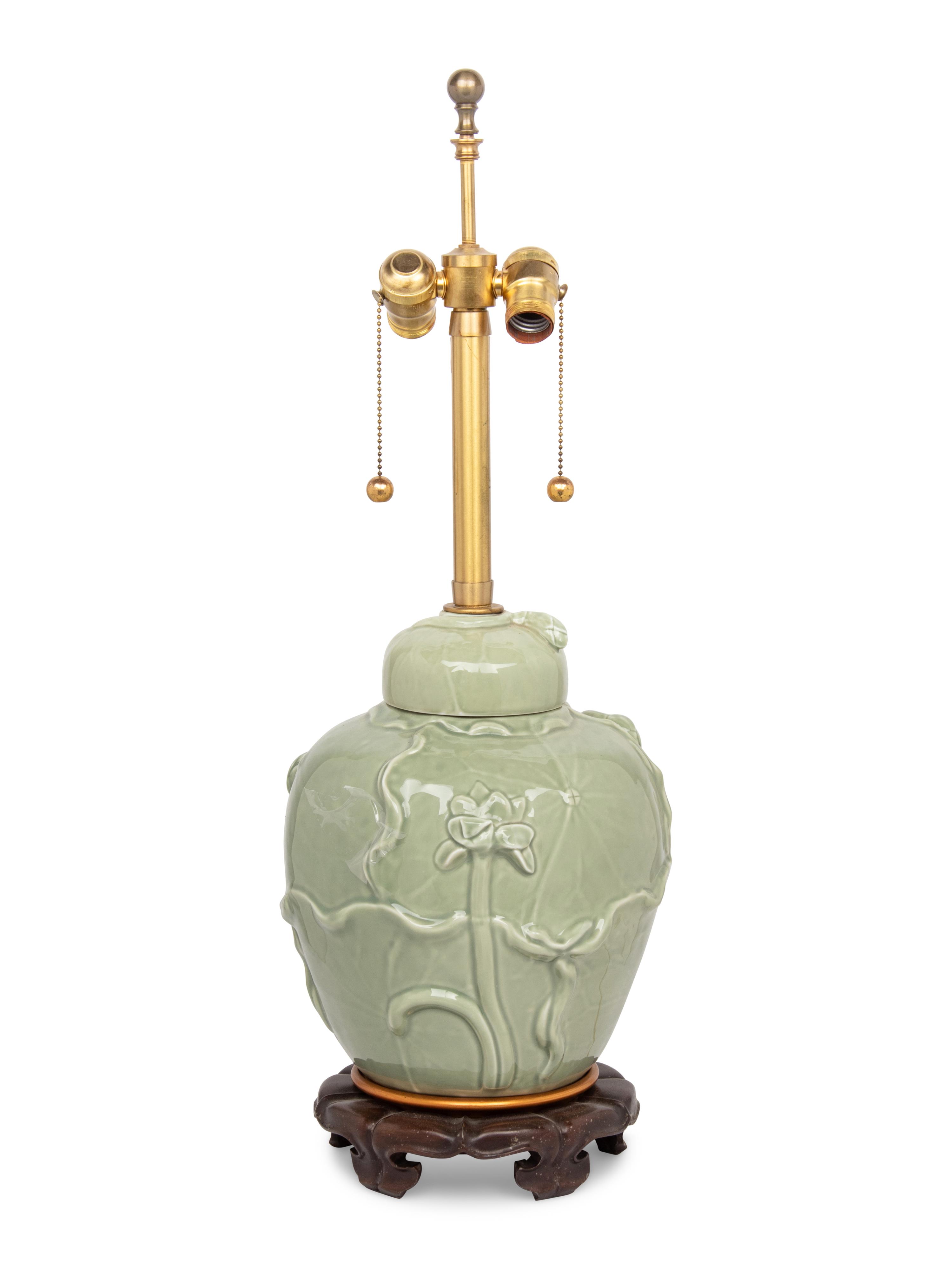 A Celadon Glazed Porcelain Jar