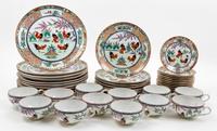 A Chinese Porcelain Partial Dinner Service Diameter of dinner plate 10 1/4 inches. — 20TH CENTURY