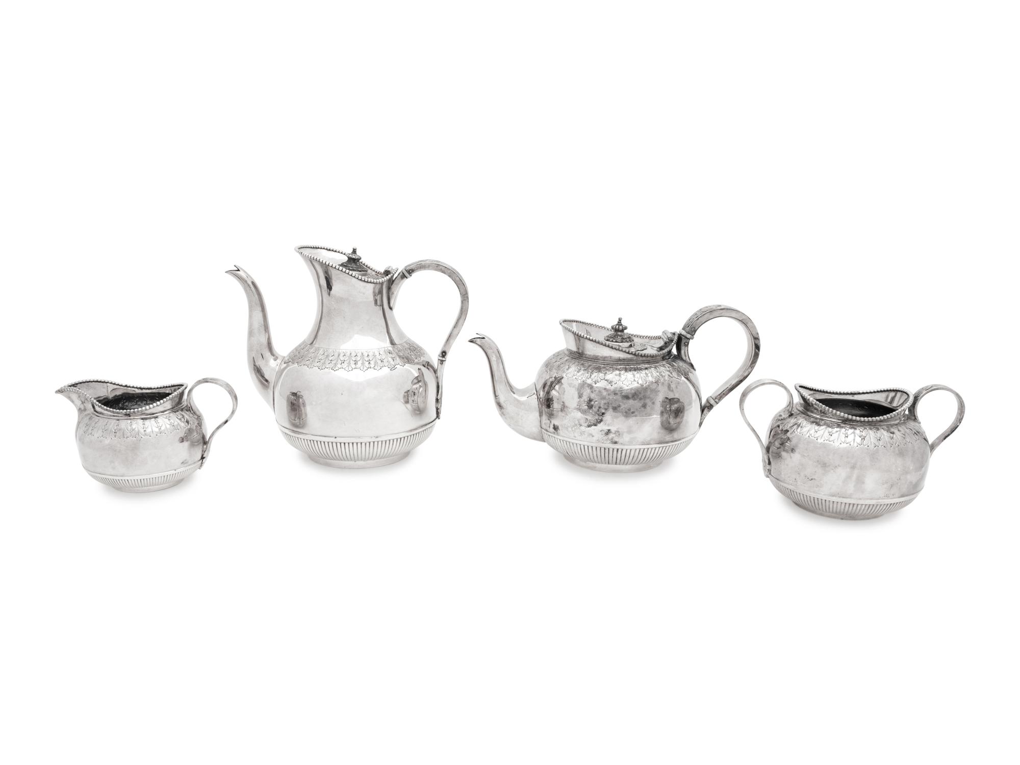 A Victorian Silver-Plate Coffee Service