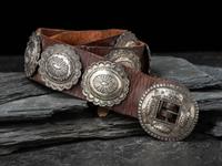 Petite Navajo Second Phase Concha Belt, Collected by Hoffman Birney (1891-1958)