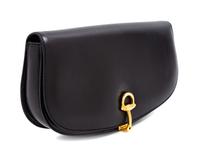 A Gucci Black Leather Vintage Clutch, 5" H x 9.5" W x 1.5" D.