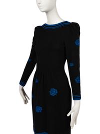 Four Designer Dresses: Estevez, Scaasi, Adolfo, and Bessi, 1970-80s