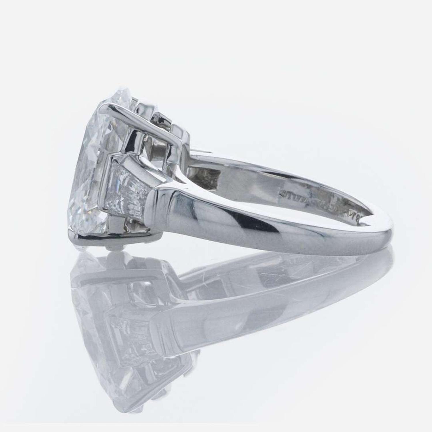 A Diamond and Platinum Tiffany & Co. Ring 5.13 Carat Oval-Cut Diamond, GIA Certified