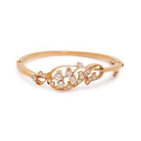 YELLOW GOLD AND DIAMOND BANGLE BRACELET