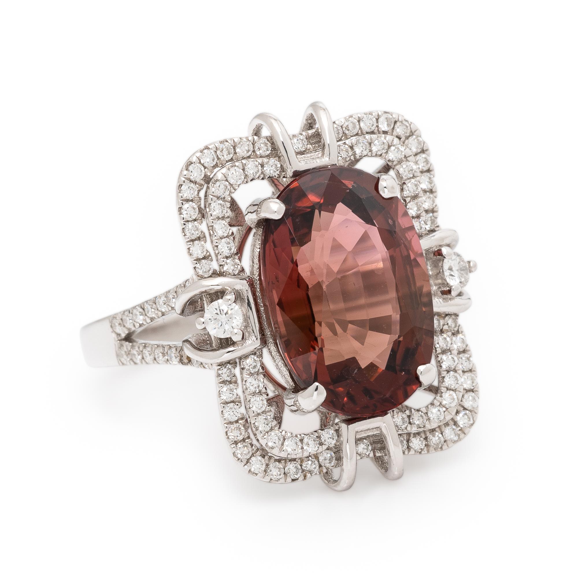 Yanni B., Tourmaline, Diamond, and White Gold Ring