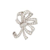 DIAMOND BOW BROOCH