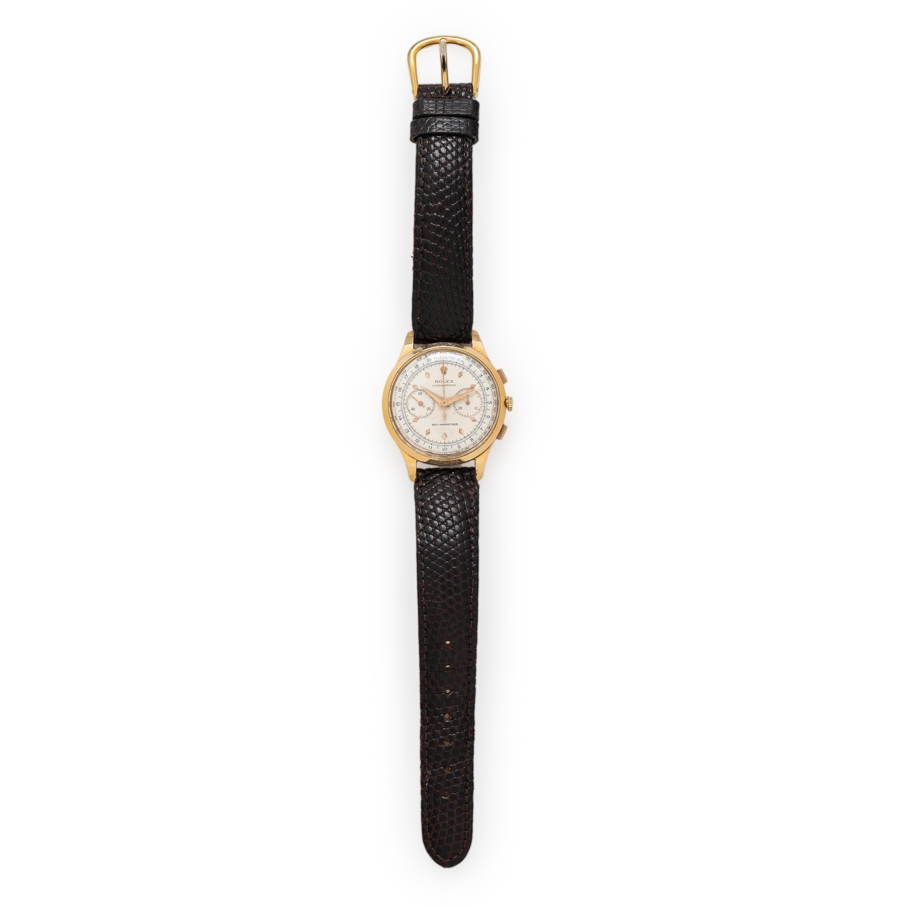 Rolex, Ref. 3834, 18K Yellow Gold Vintage Chronograph Watch