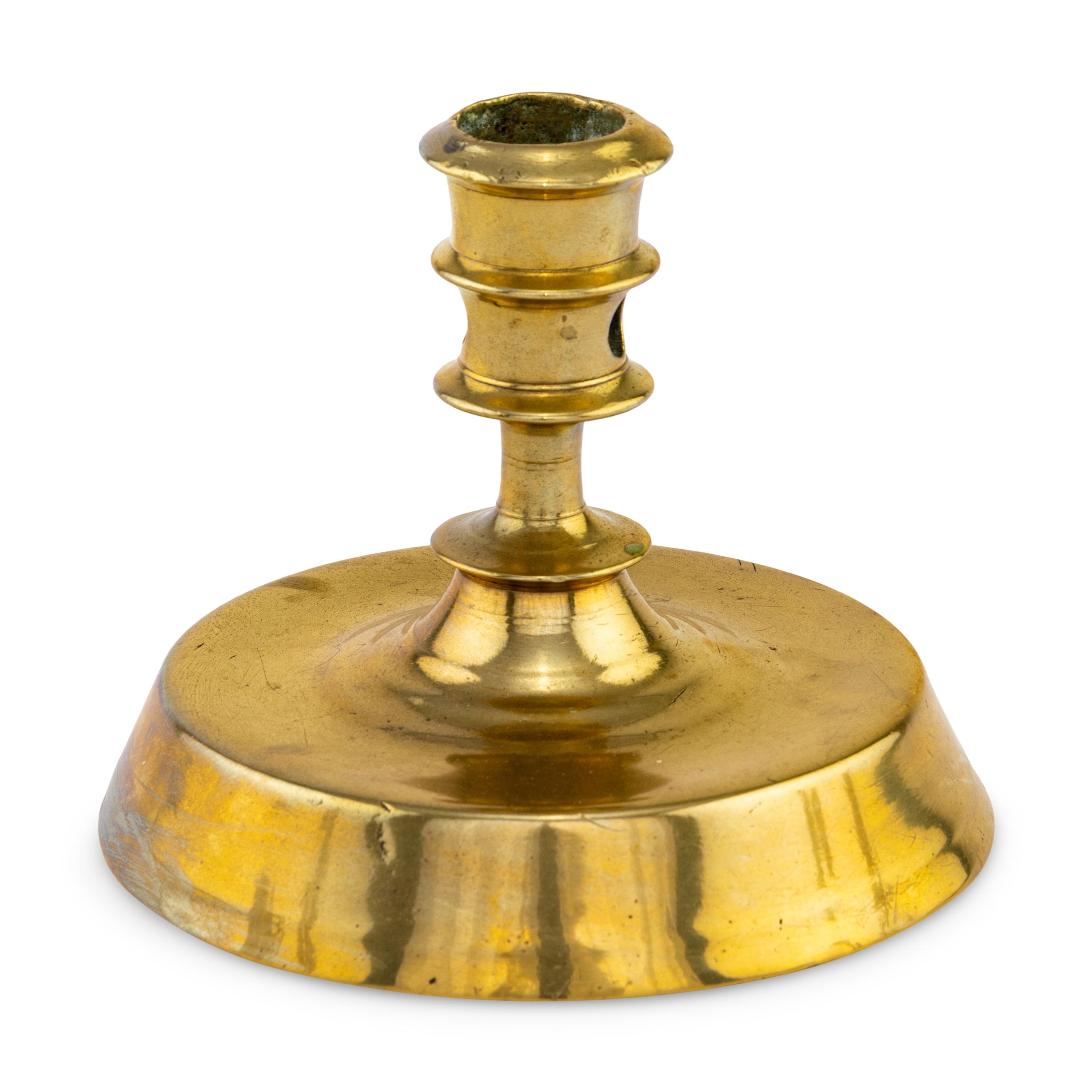 A Spanish Brass Candlestick