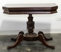 An American Empire Style Mahogany Flip-Top Table Height 29 x width 35 1/2 x depth 19 1/4 inches. — FIRST HALF 20TH CENTURY