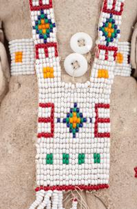 Ute Beaded Hide Dolls, Pair
