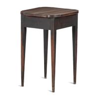 A Federal Black Painted Maple and Cherrywood Shaped-Top Stand