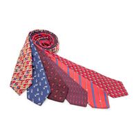 Hermès, Six Printed Silk Neckties